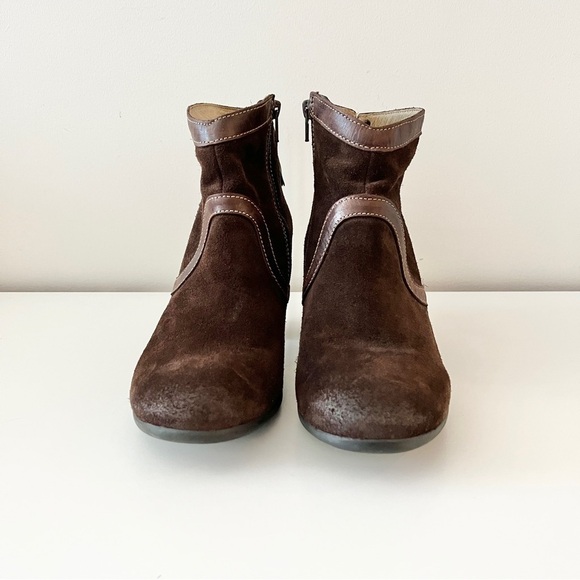 Fly London Brown Suede Heeled Ankle Booties – Western-Inspired Boho Chic, EU41 - Picture 9 of 16